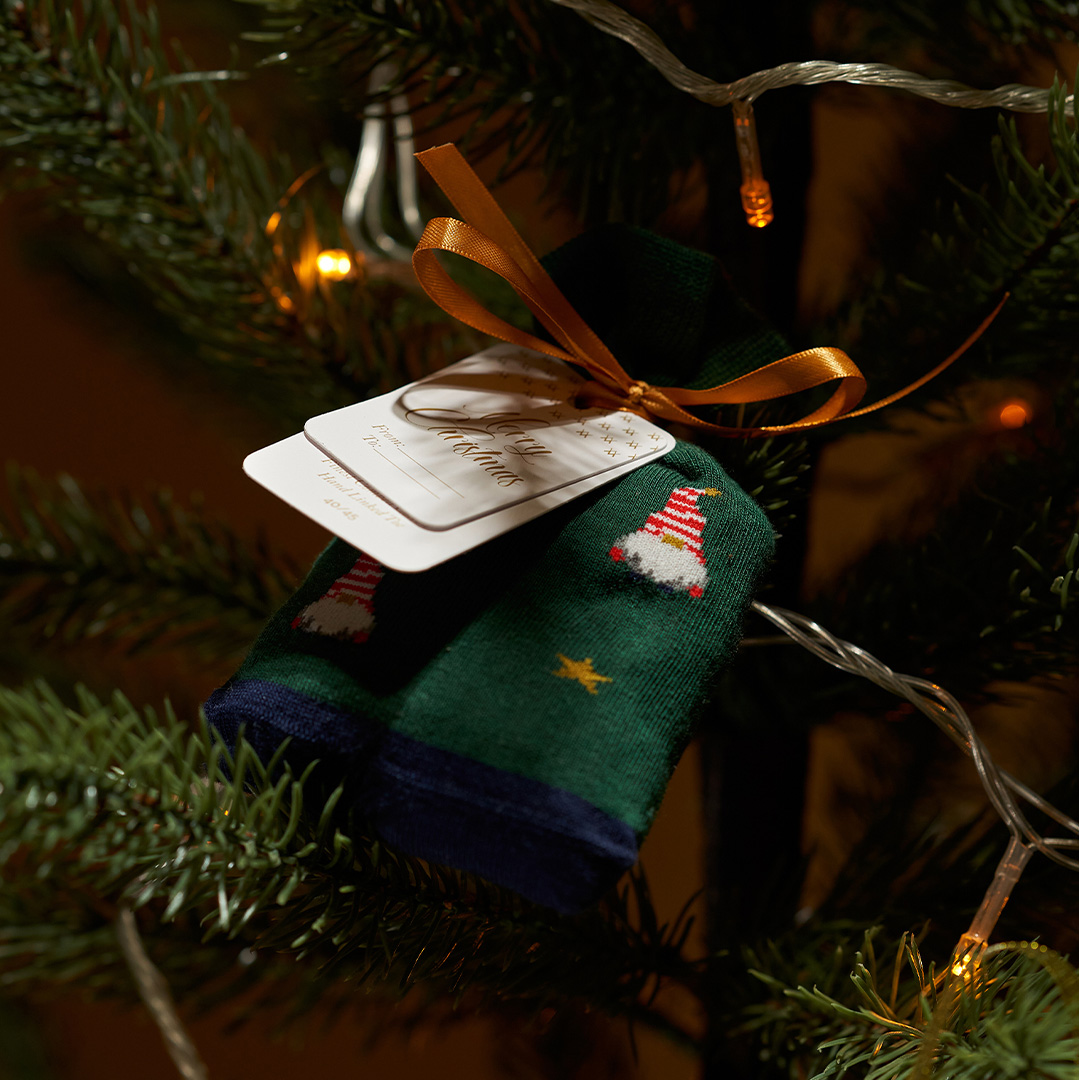 Meias Unissexo Xmas Gnome Dark Green - Image 2