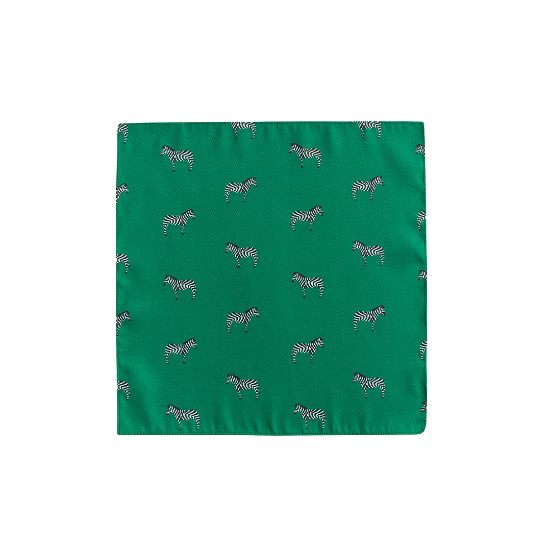 Lenço de Bolso Homem Zebra Green