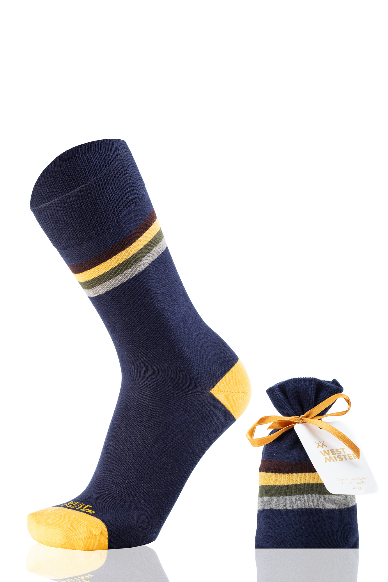 Meias Homem Autumn Stripes Marine - Image 2