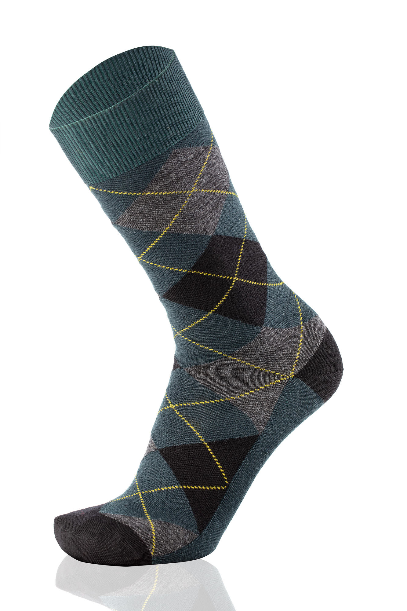 Meias Homem Lozenge Dark Green
