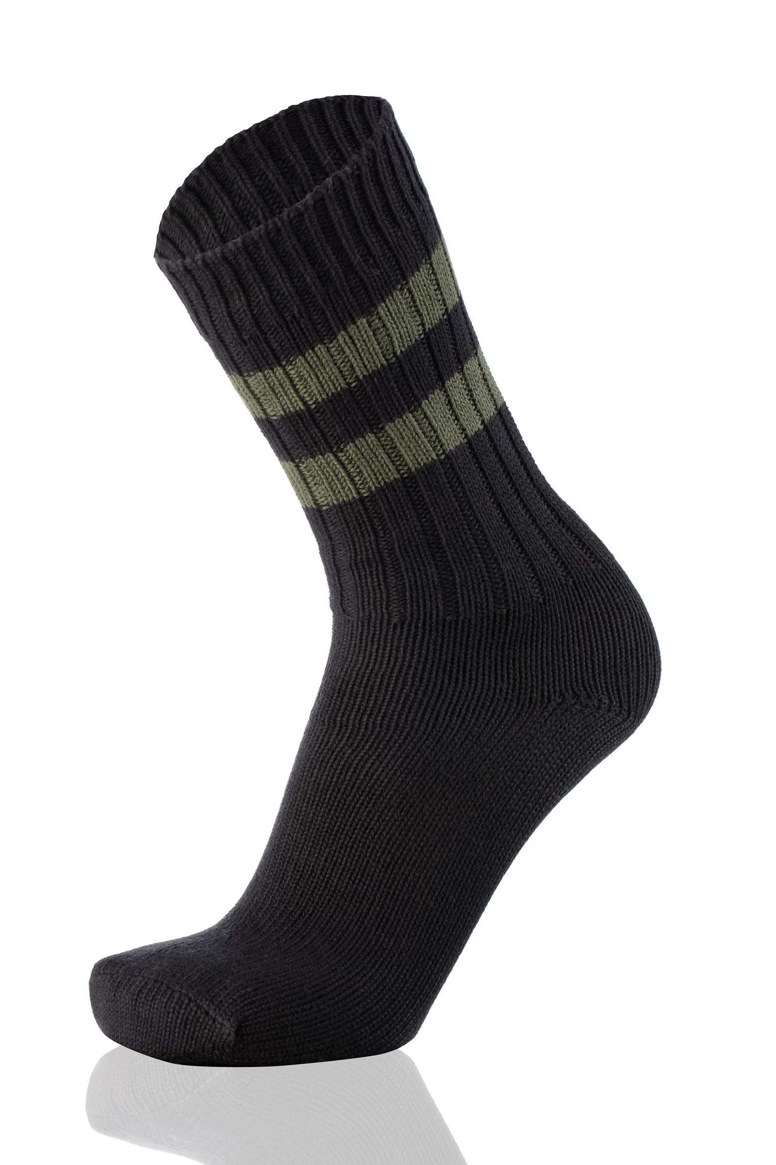 Meias Mulher Double Stripes Black/Green